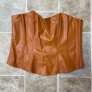 Tan Leather Corset